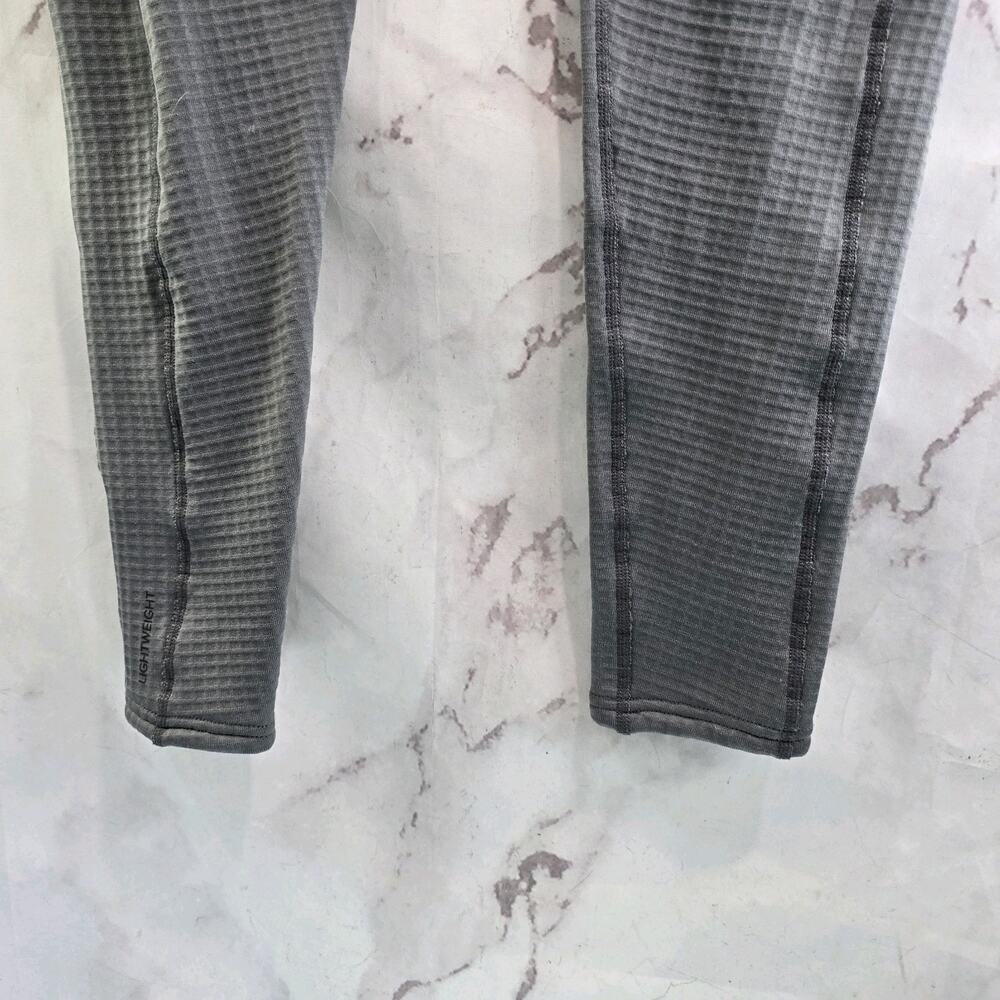 NRS Leggings Womens Medium Gray Micro Grid Fleece High Rise Baselayer UPF Hiking - Picture 8 of 11